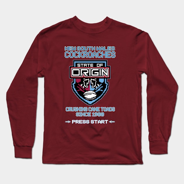 Retro NSW - Pixel Art Origin - COCKROACHES Long Sleeve T-Shirt by OG Ballers